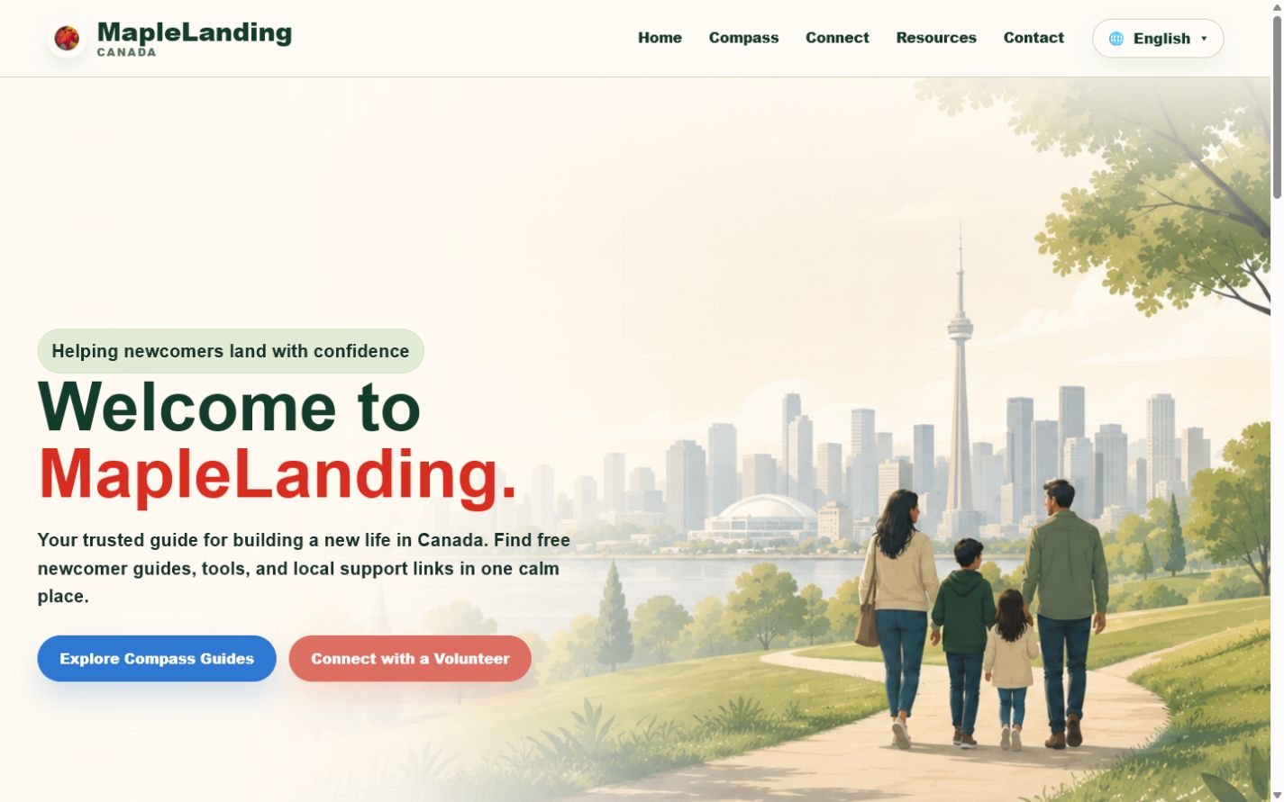 MapleLanding Canada homepage